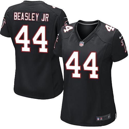Nike Falcons #44 Vic Beasley Jr Black Alternate Women's Stitched NFL Elite Jersey - Click Image to Close